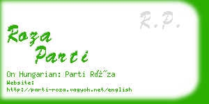 roza parti business card